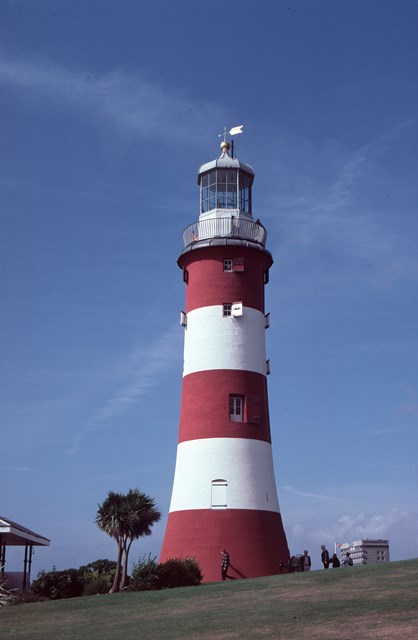 John Smeaton’s most famous project is probably the Eddystone lighthouse, a rock lighthouse 17 miles off the coast of Plymouth. It was a revolutionary design inspired by an oak tree. It's now known as Smeaton's Tower on Plymouth Hoe. #Smeaton300
