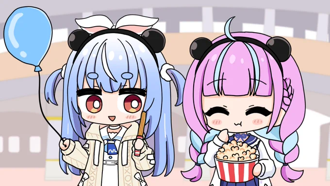 ・・・もうちょっとだから頑張ろうね?・・・うん・・・#ぺこらーと #あくあーと 
