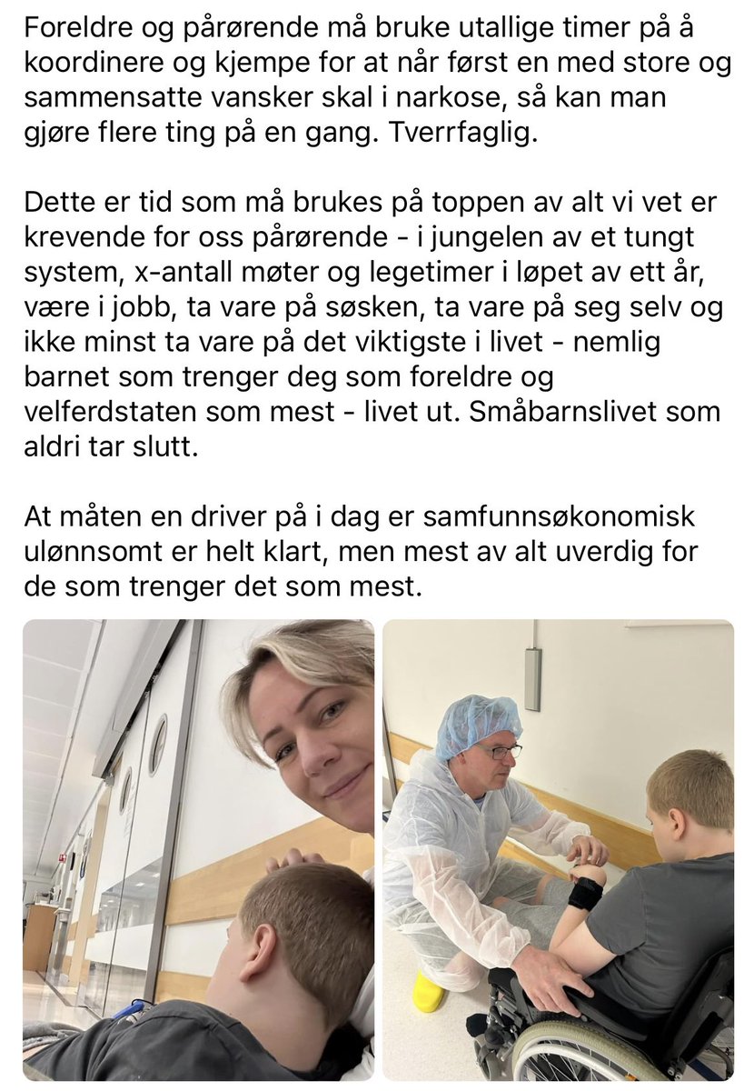 At måten en driver på i dag er samfunnsøkonomisk ulønnsomt er helt klart, men mest av alt uverdig for de som trenger det som mest…❤️