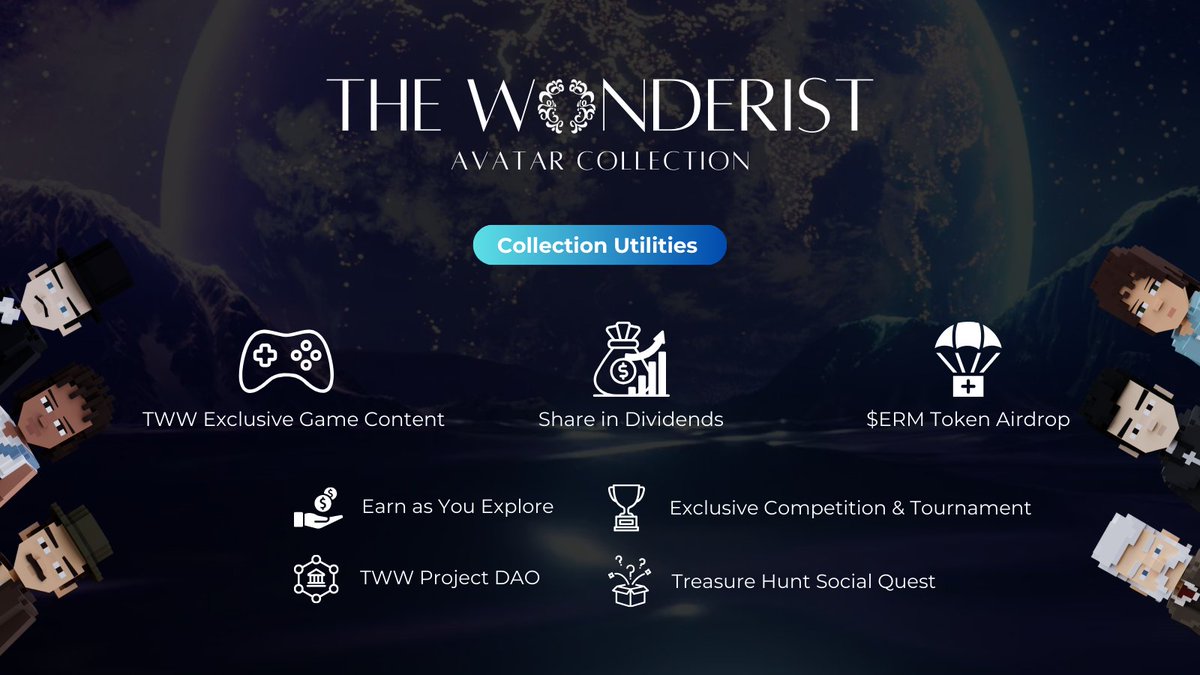 twwgame's tweet photo. ❗❗𝐀𝐓𝐓: 𝐇𝐎𝐋𝐃𝐄𝐑𝐒

Get ready for the ultimate adventure with The Wonder World @TheSandboxGame 🌟 

The Wonderist Avatar Collection unlocks 7️⃣ amazing utilities. 🚀Own a piece of history and supercharge your escape room experience!

💎Mint w. WL ONLY https://t.co/LQoYnOrRzk