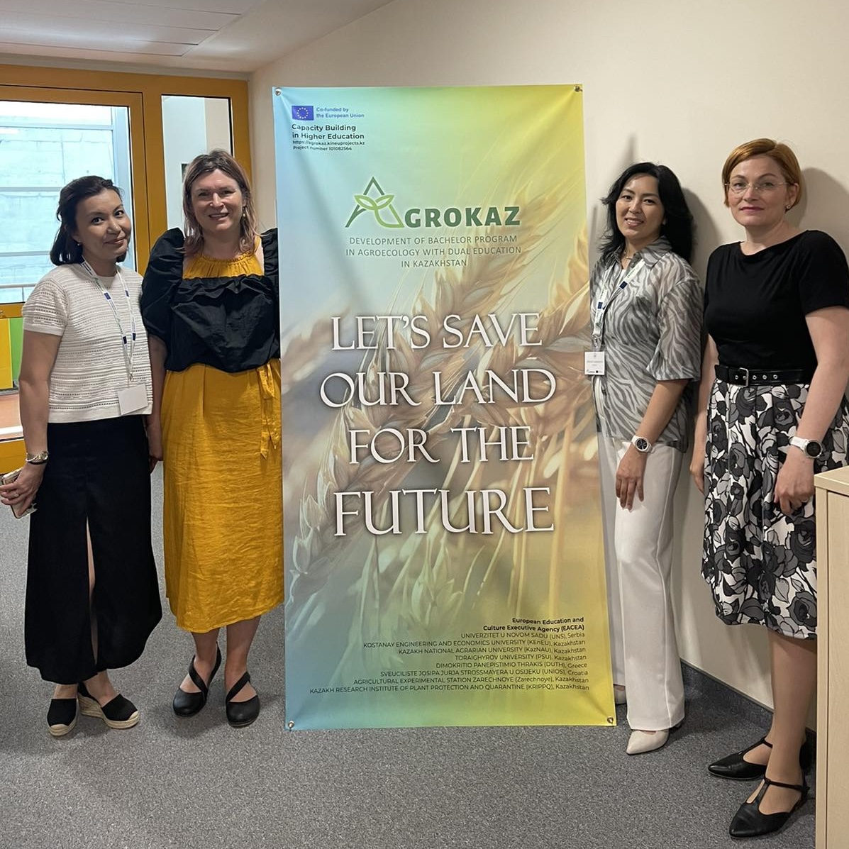 FOsijek's tweet photo. The scientific project activities of the AgroKaz project were held in May 2024. The project's goal is to develop and implement a dual undergraduate study program in agroecology at three universities in Kazakhstan. Participants were from Kazakhstan, Greece, Serbia, and Croatia. https://t.co/0UZLy3PUue
