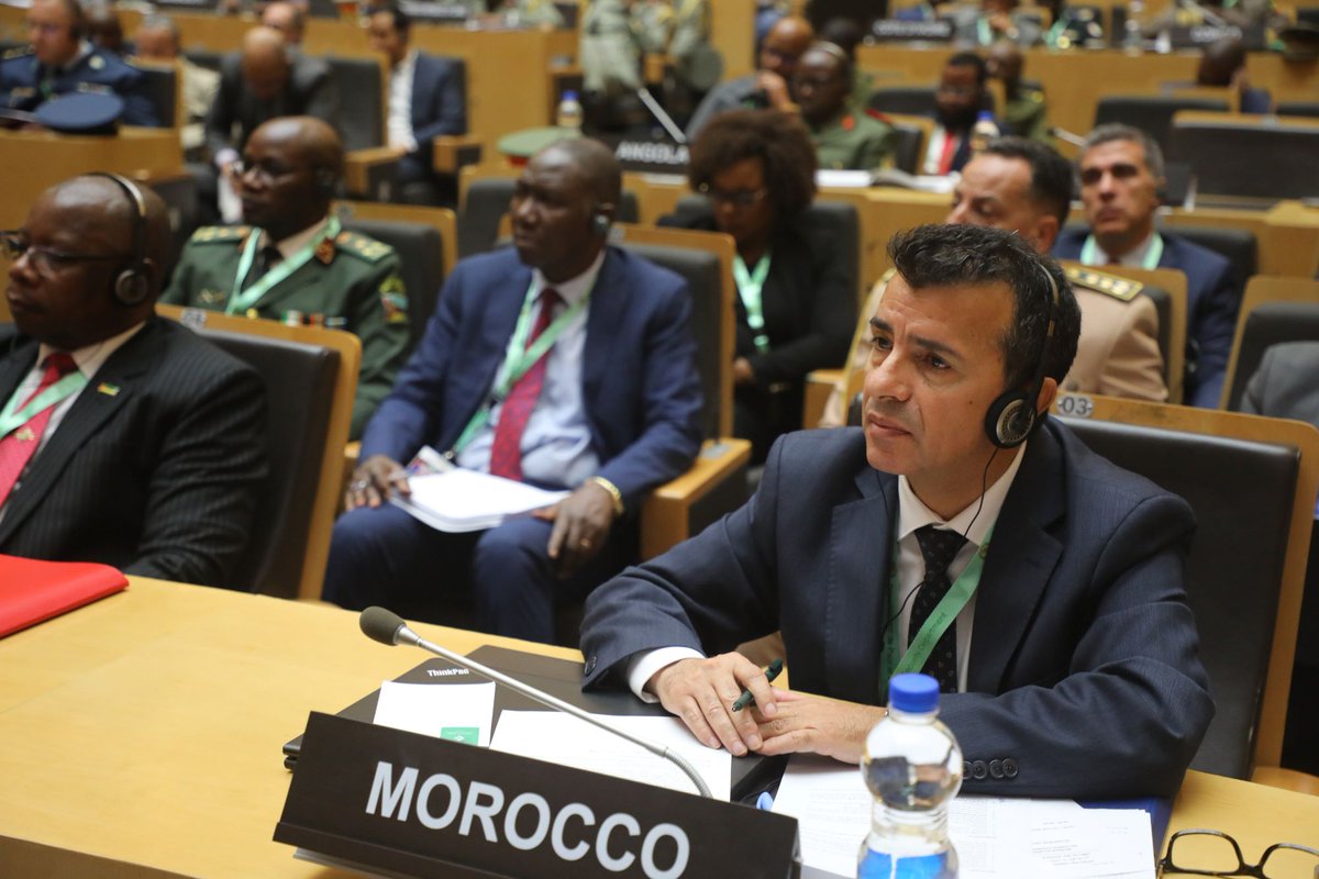 AUC_PAPS's tweet photo. Commencing the 16th Ordinary Meeting of the #STCDSS, Colonel Haina Bousseif, of #Mauritania, Chairperson of the #STCDSS Bureau, highlighted the #AU's ongoing efforts in advancing Africa’s peace &amp;security agenda. Addressing challenges, he emphasized the imperative ...1/2 https://t.co/FBwJay0Btw
