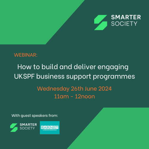 smartersoc's tweet photo. Free webinar for all ED teams looking to deliver engaging UKSPF business support programmes.  Have you booked your place?  https://t.co/yXS6FoRcVc  #grants #businesssupport #smartersociety #funding https://t.co/ULSLQ0QeWQ