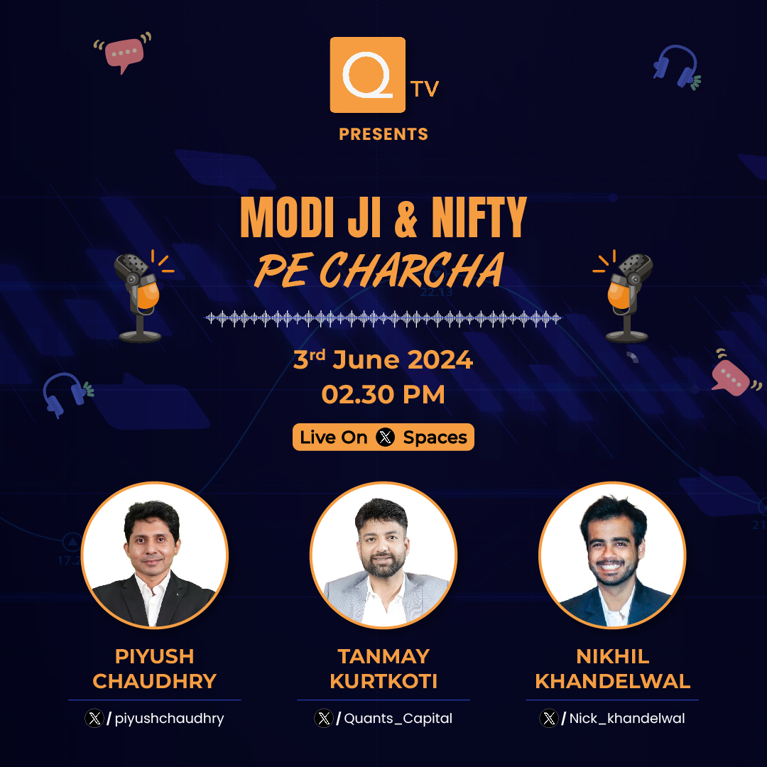 quantsapp's tweet photo. Modi Ji & Nifty Pe Charcha
Host: Tanmay Kurtkoti, Nikhil Khandelwal, Piyush Chaudhry
Today: 3rd June on Twitter Space
Twitter Space Link:
SpaceLink: https://t.co/nkujwtfEzc
#twitter #twitterspace #stockmarketcommunity #traderscommunity #investment #money #trader #stockmarkettips #tradingtips #stockmarketupdate #modi #election2024 #nse #bse #electionresults