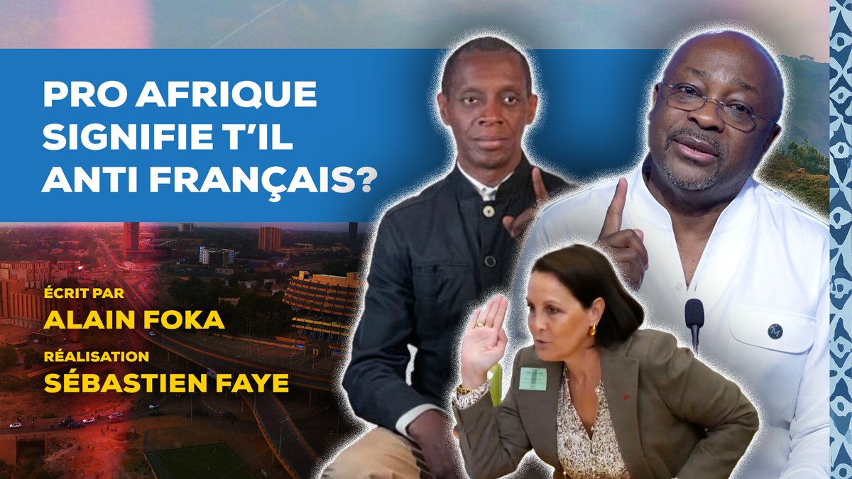 📺 youtu.be/qz867UbVaU4

La chronique : pro Afrique signifie t'il pro français  ?

Alain FOKA et <a href="/Claudy_Siar/">Claudy Siar</a>  sont ils des journalistes anti français comme le dépose sous serment Anne Sophie AVE, Ambassadrice pour la diplomatie publique de la France en Afrique devant la