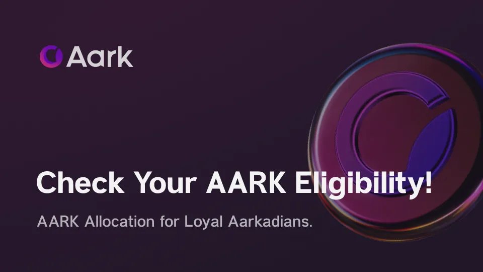 Aarkadian Road to TGE #3:
Check Your AARK Allocation before TGE!

If you have ever participated in Aark events,
check your eligibility for AARK NOW.

For details👇
aarkdigital.medium.com/aarkadian-road…
