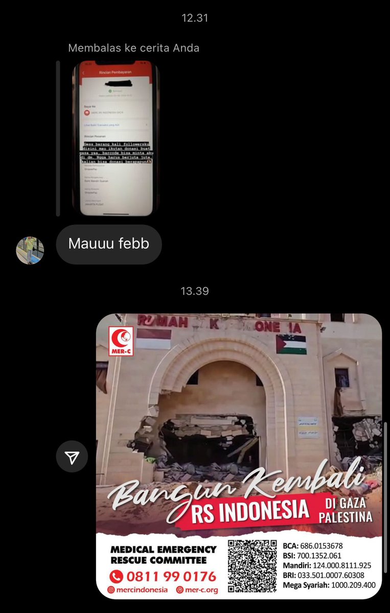 ttaeyomiii's tweet photo. letβs follow taeyongβs example and speak up to help people suffering in gaza.
for Indonesian tyfs, please consider donating directly through MER-C Indonesia @mercindonesia no amount is ever too little to help our friends there!
π«Ά
#TYONGFSFORPALESTINE
Titipan dari saudarakuπ https://t.co/f8rsP1fVMj