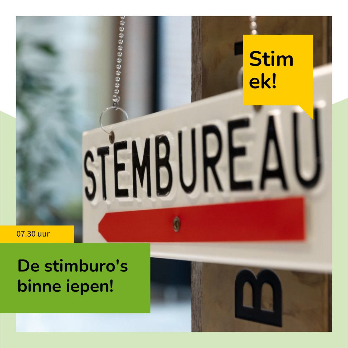 Vandaag zijn de verkiezingen voor het Europees Parlement. De stembureaus zijn geopend!  U kunt vandaag stemmen tot 21.00 uur.

Alle informatie over de verkiezingen en de stembureaulocaties vindt u op onze website:
opsterland.nl/verkiezingen-e…