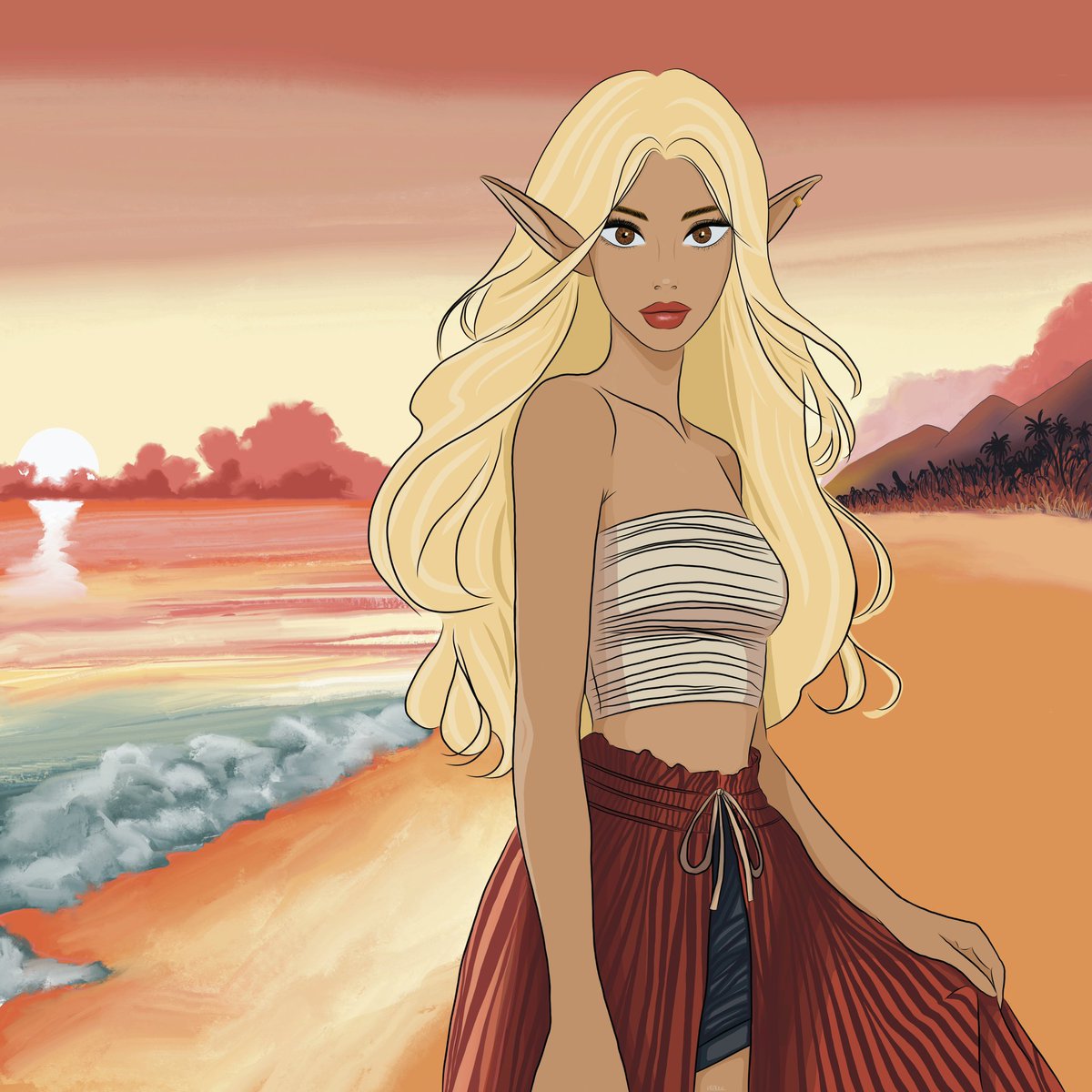 .                  💚 NEW DROP 💚

                🌅Summer sunset🌅

Apparently I missed summer and warmth so much that I dreamed of this girl🥰

8/8 available
8 ХTZ

Description in ALT 🫶🏻

Link 🔗⬇️