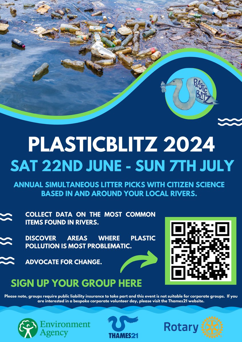 🚨Calling all groups for a focused litter pick/citizen science activity in and around your local blue spaces!

🌊Not yet taken part in a Plasticblitz? Or want a quick refresh? Join one of the ‘How To Plasticblitz’ webinars:
· Tues 4th June, 1:00-2:00pm
· Wed 5th June, 6:30-7:30pm