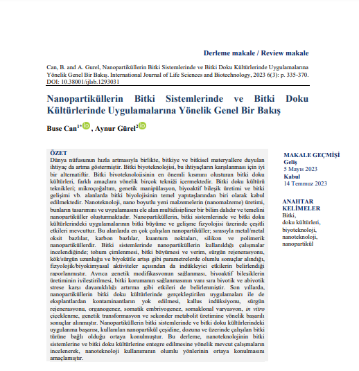 int_sci's tweet photo. An Overview of Applications of Nanoparticles in Plant Systems and Plant Tissue Cultures

Authors: Buse Can, Aynur Gürel

#plant #tissuecultures #biotechnology #nanotechnology #nanoparticles #population #reviewpaper

https://t.co/bvoYqsm0w0 https://t.co/q1PwaUxrlb