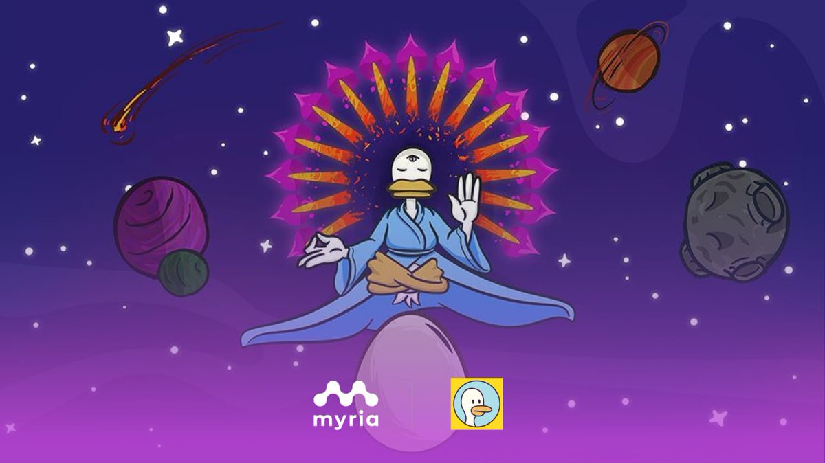 Quacky Ducks (@quacky_ducksnft) on Twitter photo Quacky Ducks is officially migrating to <a href="/Myria/">Myria | The web3 gaming platform</a>! ⚡️
Myria’s Ethereum L2 scaling solution provides free NFT minting, zero gas fees, and instantaneous transactions.
This partnership and the continued support from the Myria team will ensure the future growth of QD.
#PoweredByMyria Quacky Ducks is officially migrating to <a href="/Myria/">Myria | The web3 gaming platform</a>! ⚡️
Myria’s Ethereum L2 scaling solution provides free NFT minting, zero gas fees, and instantaneous transactions.
This partnership and the continued support from the Myria team will ensure the future growth of QD.
#PoweredByMyria