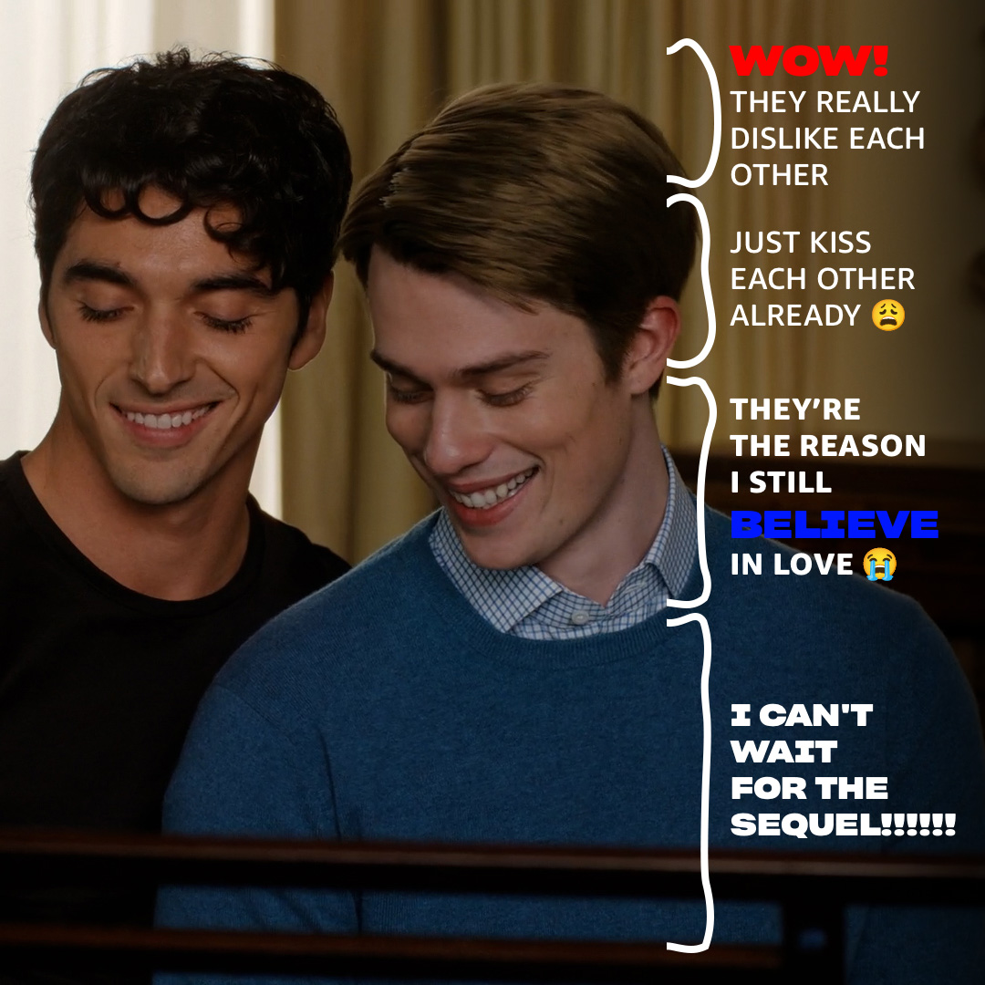 different stages of watching this story 🍿 #RWRBMOvie #NicholasGalitzine #TaylorZakharPerez