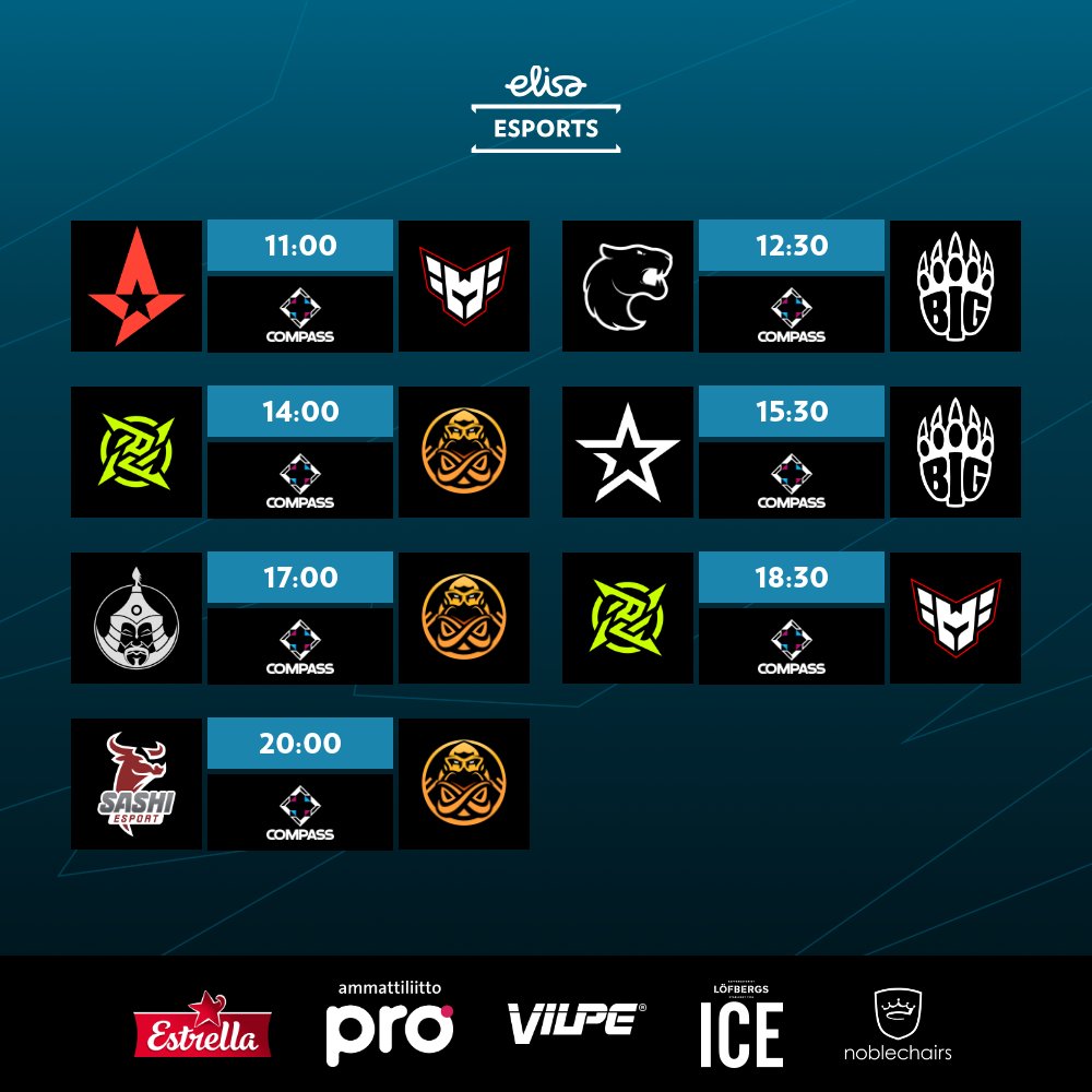 ElisaEsportsFI's tweet photo. Tuhti päivä LAN-CS:ää vielä ennen kesätaukoa 🏖️🍹

Suomalaisväriä edustavat @ENCE'n @podicsgo ja @heroicgg'n @sAwCSGO 🇫🇮

🗺️ YaLLa Compass 2024
⏰ 11:00->
💵 400 000$

📺 https://t.co/RW073CisNV
📺 https://t.co/RUmWE1QWD8

#esportsfi https://t.co/IvV0vnoqPk