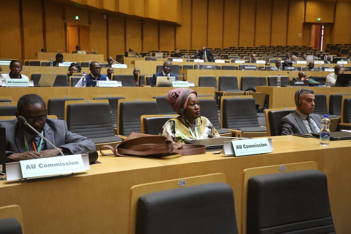 AUC_PAPS's tweet photo. At the 16th Ordinary Meeting of the #STCDSS, Eustace Chiwombe, Head of the Policy, Evaluation &amp; Training Unit at #AU #PSOD, presented the @_AfricanUnion  Chairperson's Report, highlighting  progress since the 15th meeting. Key topics included initiatives ..1/2 https://t.co/aai99JAI1V