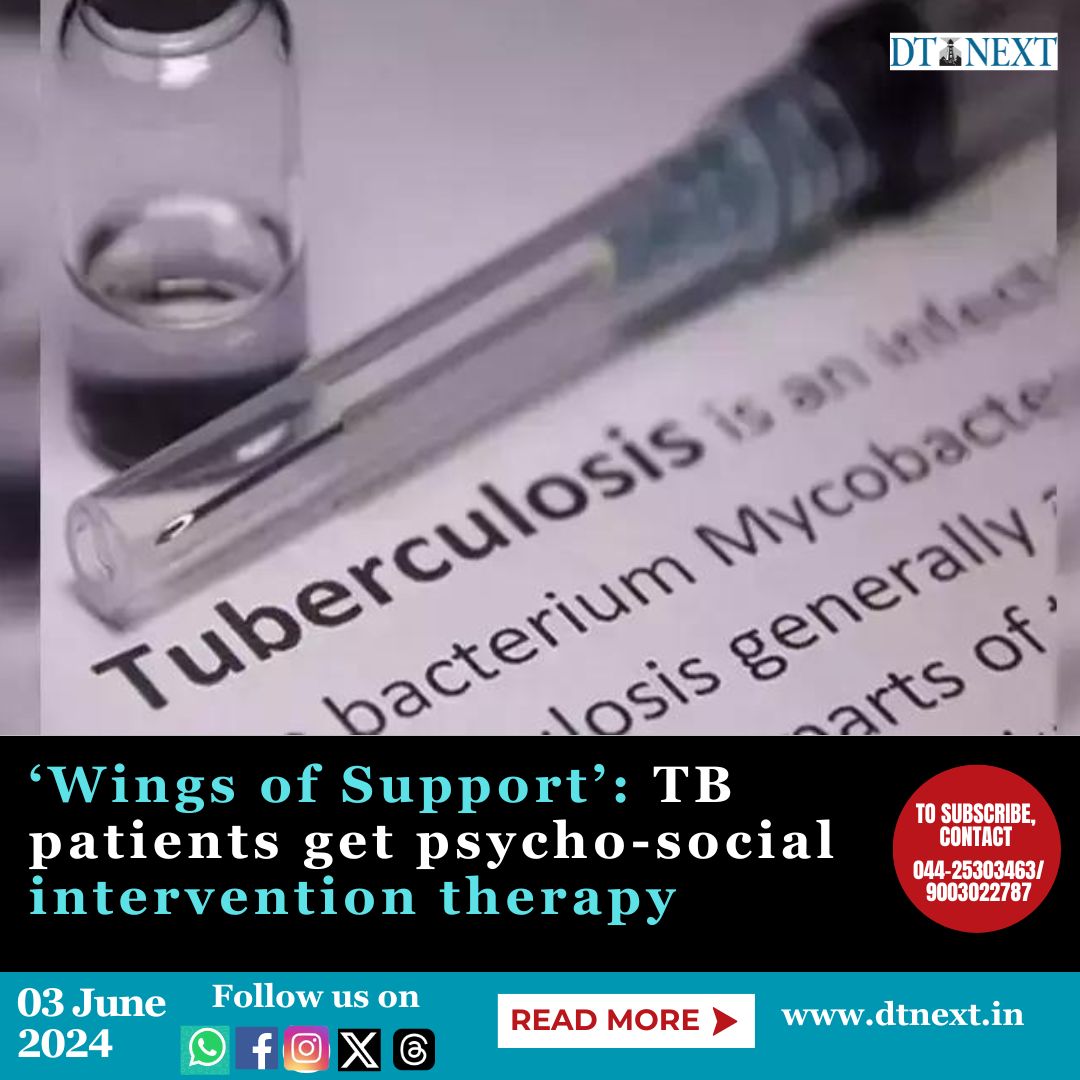 dt_next's tweet photo. Wings of Support, an intervention strategy ensures patient-centric care for individuals battling Tuberculosis in tackling the impacts of mental health. 

✒️ @Shweta_journo

#DTNext #Tuberculosis #mentalhealth #mentalhealthawareness #Chennai #Tamilnadu #wingsofsupport #treatment https://t.co/SRne5oiEkI