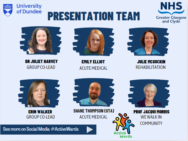 Looking forward to sharing our work @ 
#MfHConference2024 <a href="/MovementfHealth/">Movement for Health</a> #Glasgow 

#ActiveWards <a href="/NHSGGC/">NHS Greater Glasgow and Clyde</a> #TeamWorkMakestheDreamWork
#LivingWellUoD #WeWalkBuddy <a href="/UoDHealthSci/">School of Health Sciences, University of Dundee</a> 

<a href="/ErinW20physio/">Erin Walker</a> <a href="/mcguckin_julie/">Julie McGuckin</a> <a href="/jacquimorris11/">Professor Jacqui Morris</a> <a href="/NHSGGCsouthAHP/">NHS GGC South AHP</a> <a href="/NHSGGCnorthAHP/">NHSGGC North AHP</a> <a href="/NHSGGCClydeAHP/">NHSGGC Clyde AHP</a>