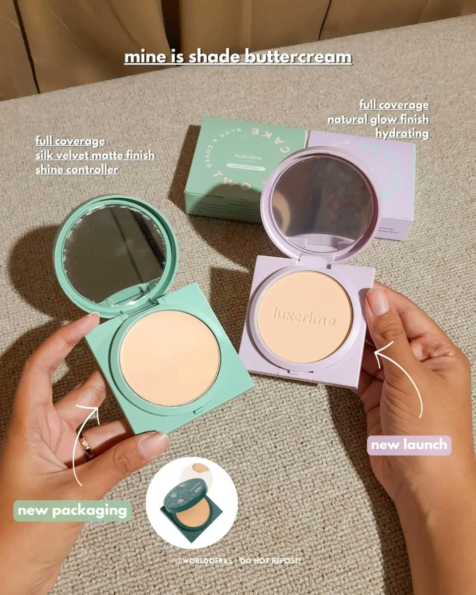 azlaras's tweet image. rating &amp;amp; review two way cake terbaru dari luxcrime!♡

full review udah aku cantumin secara singkat &amp;amp; lengkap di foto ya, jadi kalian bisa sesuain sama jenis kulit kalian kalo mau beli compact powder ini.

ig: @/worldofras

#compactpowder #powder #twowaycake #luxcrime #beauty