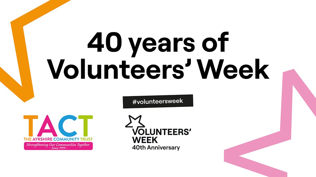 It's Day 1 of Volunteers Week 2024!
This year is extra special as we celebrate 40 years of Volunteers' Week...and it's also TACT's 25th anniversary year so we're super excited!

#VolunteersWeek #VolunteersWeekScot #volunteersweek2024 #TSIScotNet