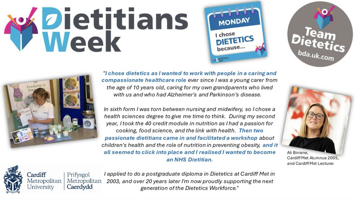 This #DW2024 theme is “From classroom, to clinic and beyond!”, with today’s sub-theme entitled: “I chose Dietetics because…”.

To kick off our week, here’s our Programme Director &amp; Lecturer Ali Birrane sharing why she chose Dietetics…