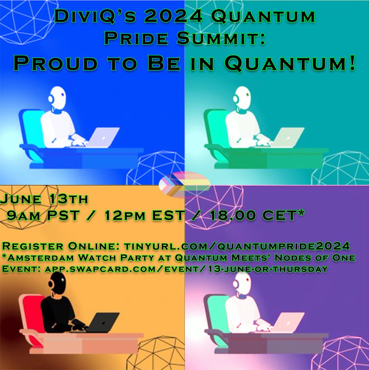 Join DiviQ on 13/06 for their Quantum Pride Summit 🌈Hear from a range of international speakers on the theme “Proud to be in Quantum” and find out more about DiviQ's Travel Scholarship programme ✈️🌍
#Pride2024
Register 👉events.ringcentral.com/events/diviq-q…