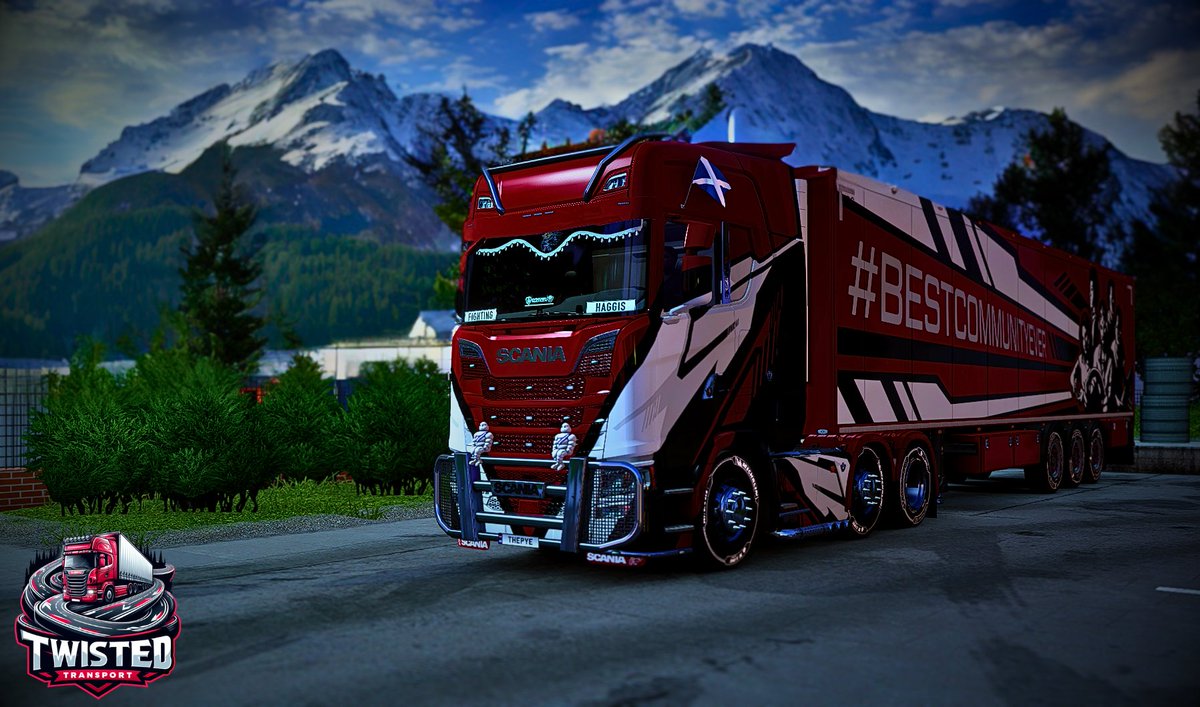 ThePyeLive's tweet photo. Few pics from last night representing my new VTC @Twisted_VTC ! 

#vtc #ets2 #eurotrucksimulator2 #scania #volvo #trucking #gaming #gamer #pcgaming #pcgamer #thrustmaster #truckphoto #fightinghaggis https://t.co/lpfDVH0Uqy