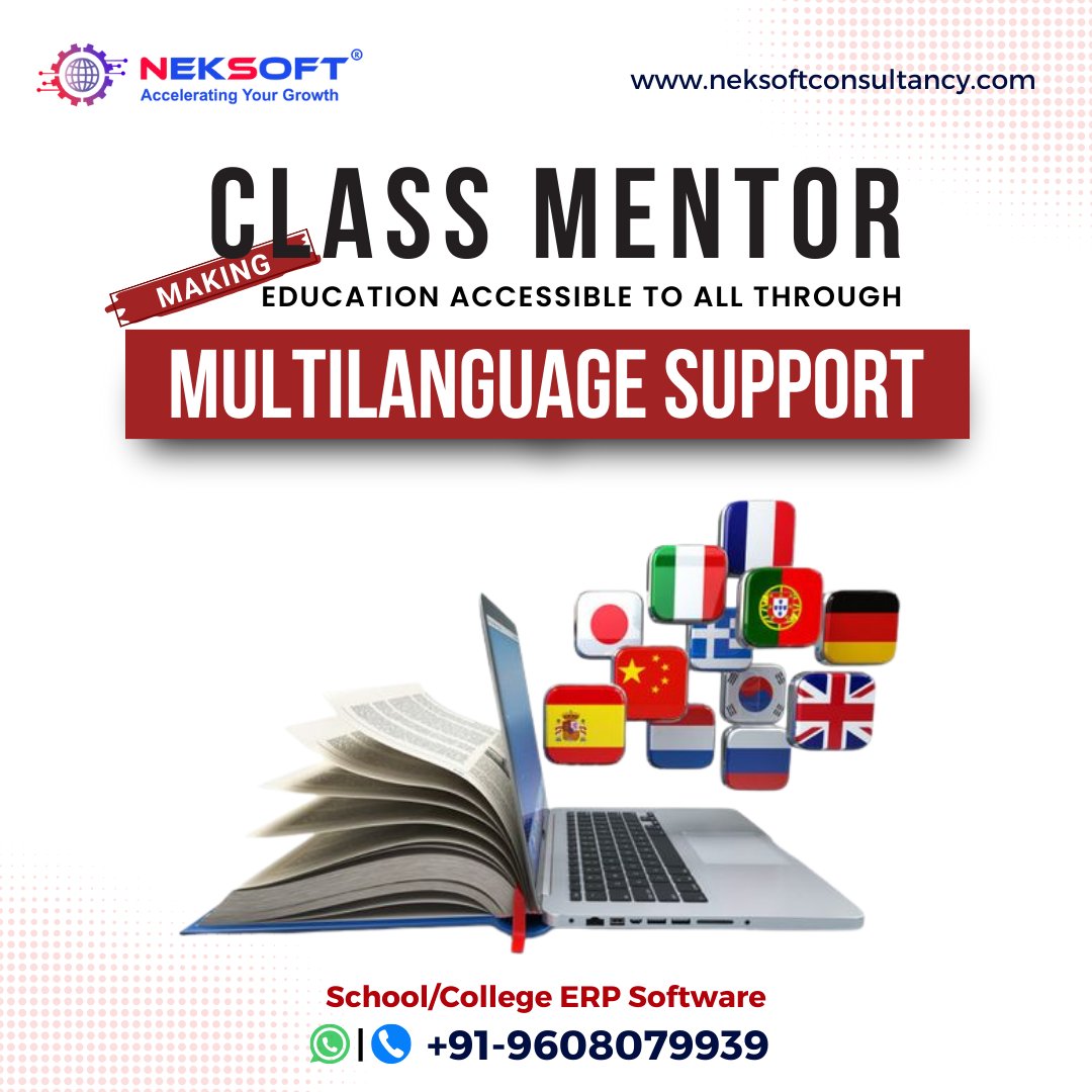 Class Mentor offers a game-changing school management solution with multilanguage support for schools, colleges, universities, and coaching centers. #Classmentor #MultilanguageSupport #SchoolManagement #CollegeAdministration #NetherlandsInnovation #MinneInnovation