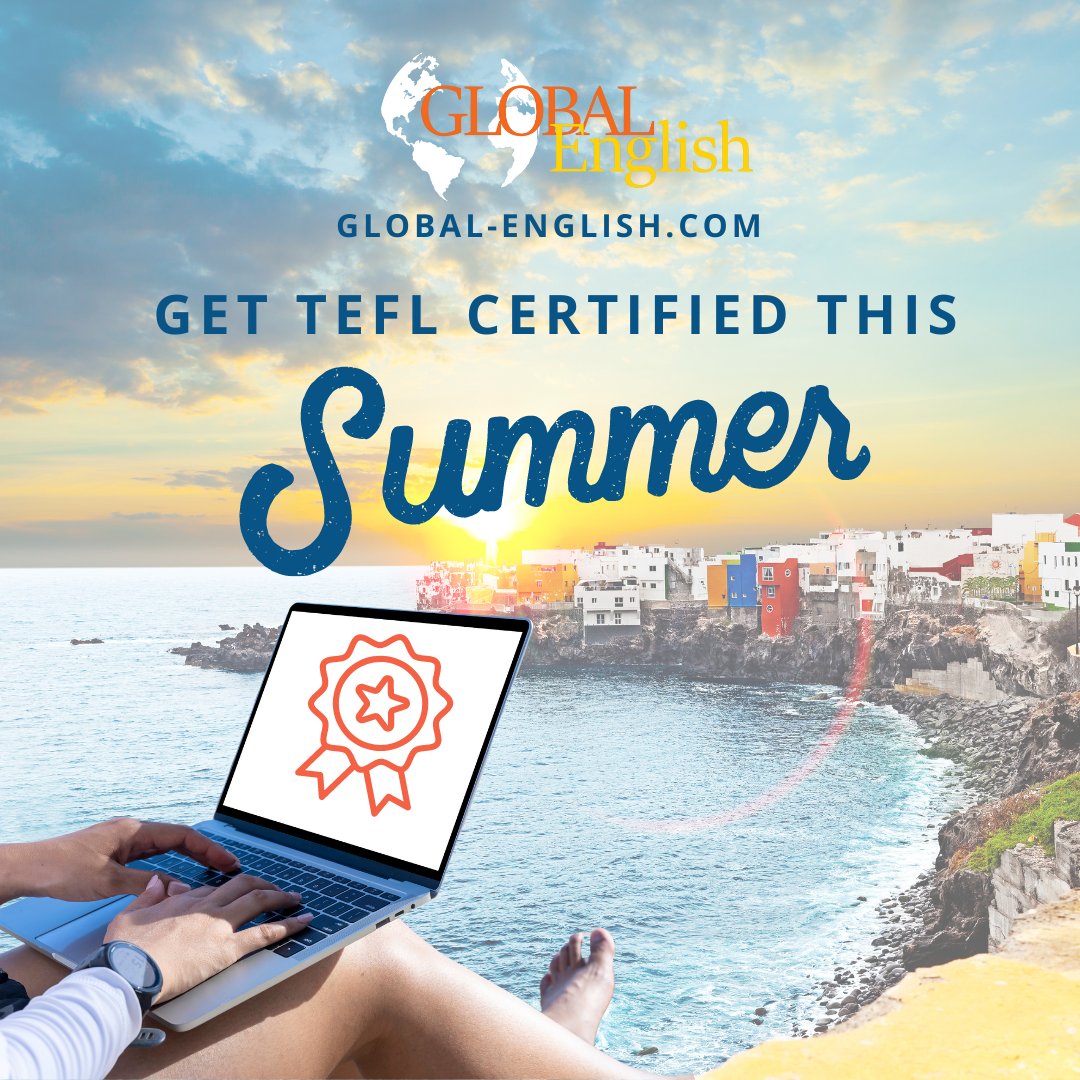 Why getting #TEFL certified during your #holiday is the best decision you’ll make…
1️⃣ Gain a valuable skill set 
2️⃣ Open doors to #travel opportunities 
3️⃣ Enhance your #CV 

 Visit global-english.com

#summergoals #travel #tefl #tefljobs #TESOL #englishteacher #teachers