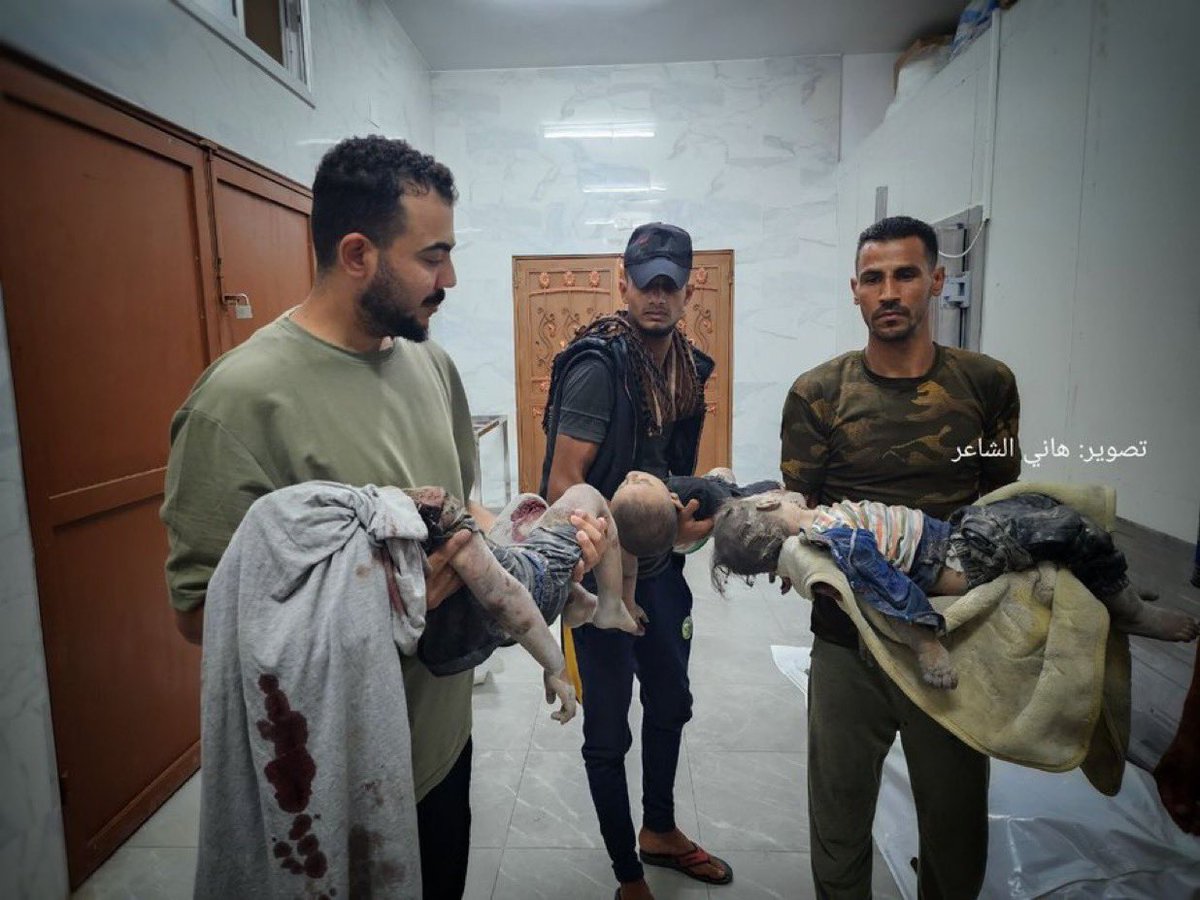 7MohammedKhaled's tweet photo. Don't Look Away | Most of the victims of the Israeli massacre in Khan-Younis, Southern Gaza last night were children. https://t.co/8wjfqthQeG