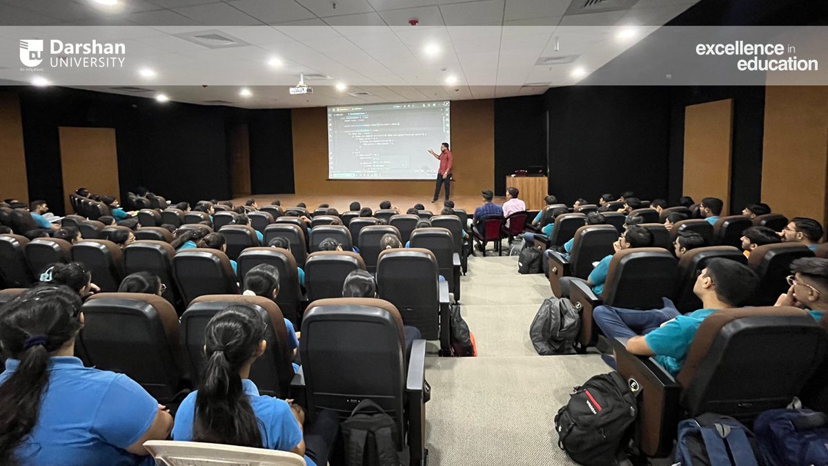 DarshanUniv's tweet photo. A big thank you to @TarkTech for sharing their expertise and insights on the topic "Object Oriented Programming Concepts" with the final year #BTech #Computer #Engineering and #MCA students.
#DarshanUniversity #TarkTech #OOPConcepts #ExpertTalk https://t.co/RiIV5lI1aw
