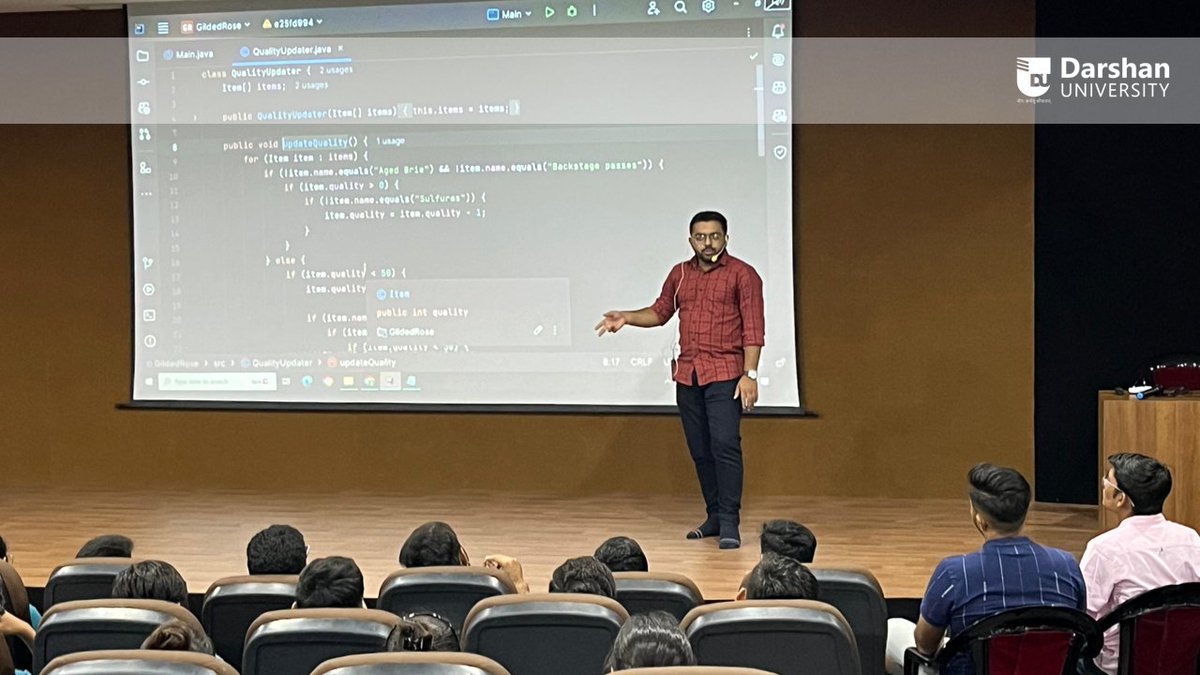DarshanUniv's tweet photo. A big thank you to @TarkTech for sharing their expertise and insights on the topic "Object Oriented Programming Concepts" with the final year #BTech #Computer #Engineering and #MCA students.
#DarshanUniversity #TarkTech #OOPConcepts #ExpertTalk https://t.co/RiIV5lI1aw
