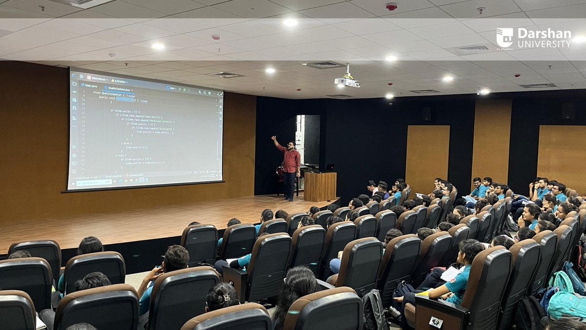 DarshanUniv's tweet photo. A big thank you to @TarkTech for sharing their expertise and insights on the topic "Object Oriented Programming Concepts" with the final year #BTech #Computer #Engineering and #MCA students.
#DarshanUniversity #TarkTech #OOPConcepts #ExpertTalk https://t.co/RiIV5lI1aw