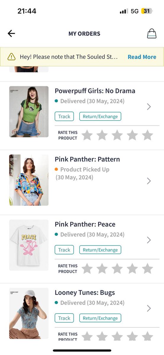 rvhritik's tweet photo. @thesouledstore  powerpuff girls and the looney room was missing from the order. Order I'D: 11891261 https://t.co/9qjShKQcLo