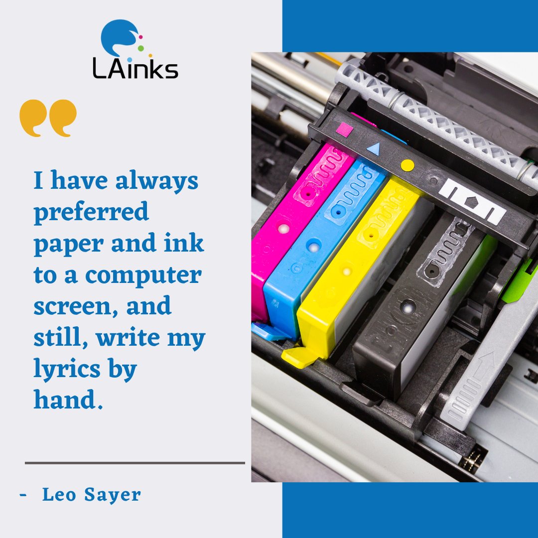 Lainks_com's tweet image. I have always preferred paper and ink to a computer screen, and still, write my lyrics by hand.

- Leo Sayer

🌐 - bit.ly/3P31qZf

#lainks #quote #quoteoftheday #inkquotes #inspiration #motivationalquotes #success #positivevibes #believe #thoughts