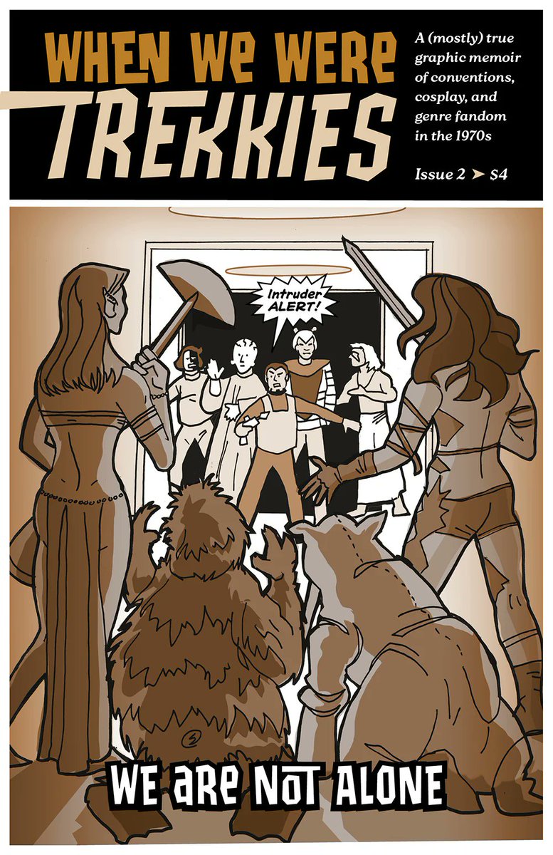 cartoonart's tweet photo. Set a course for CAM on Sat., June 8, as we welcome illustrator Joe Sikoryak, creator of the comics memoir series ‘When We Were Trekkies’ which pays homage to the early days of sci-fi fandom in 1970s New York City. Bring your own Saurian brandy! https://t.co/seGV1yD5rr https://t.co/9jGpbYZ4Yi