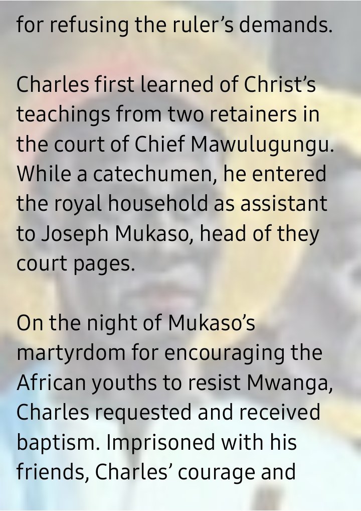 TianaPatrick8's tweet photo. Saint of the Day for June 3: Saint Charles Lwanga and CompanionsSaint of the Day for June 3: Saint Charles Lwanga and Companions

#CatholicChurch 
#CatholicChurch 
#Patronsaints 
#Catholics https://t.co/luv6FDSai6