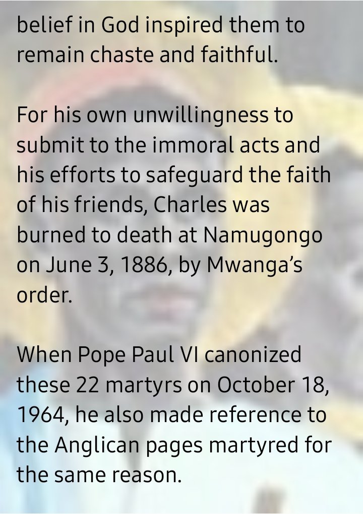TianaPatrick8's tweet photo. Saint of the Day for June 3: Saint Charles Lwanga and CompanionsSaint of the Day for June 3: Saint Charles Lwanga and Companions

#CatholicChurch 
#CatholicChurch 
#Patronsaints 
#Catholics https://t.co/luv6FDSai6