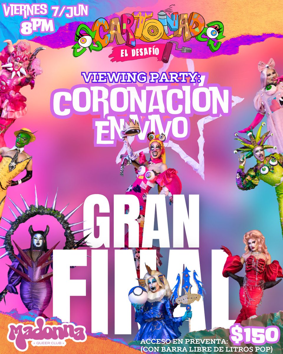 tannylafalsa's tweet photo. Pues ya saben muñecas de cartón, tenemos una cita este VIERNES 7 DE JUNIO en Madonna queer club donde veremos la gran final se ACARTONADA y coronaremos en vivo a la vencedora✨️ para más información de los accesos manden dm por ig♻️ #Acartonada #GranFinal https://t.co/3Fe4MU89Fz