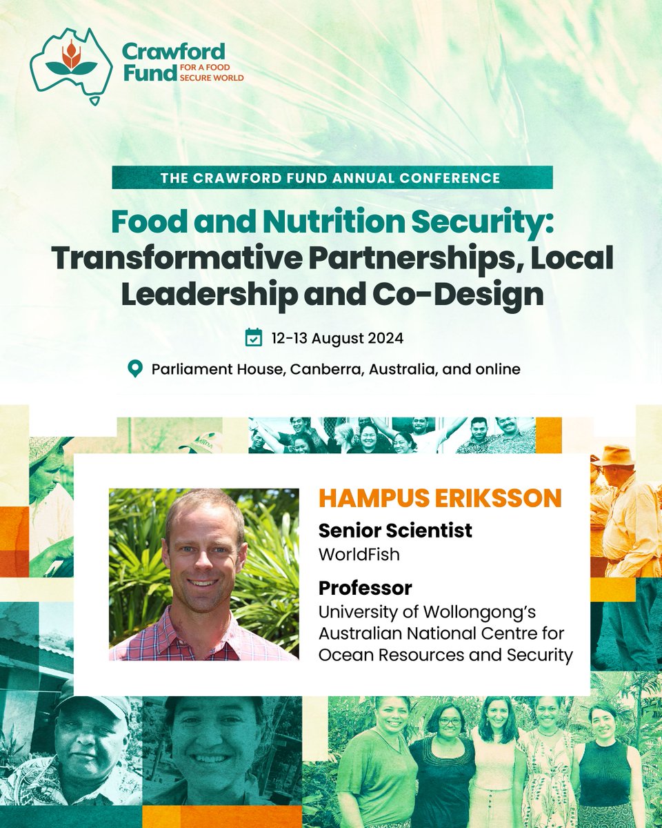 ✨Professor <a href="/hampoeriksson/">Hampus Eriksson</a>, senior scientist at <a href="/WorldFishCenter/">WorldFish</a> and professor at <a href="/UOW/">UOW</a> #ANCORS will be joining the #24CFConf 12-13 August to address Constructing Effective, High Quality Research Partnerships.

Register now: buff.ly/4dxkqKz