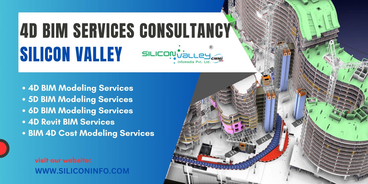silicon_ltd's tweet photo. Silicon Valley Infomedia specializes in a wide range of 4D BIM and 4D BIM Modeling Services, as well as 5D and 6D BIM modeling. Our BIM solutions effective analysis of sustainable energy and maintenance planning. #4DBIMServices #4DBIMModeling
🌎 https://t.co/uRyRstGDtP https://t.co/kNCOWfWw89