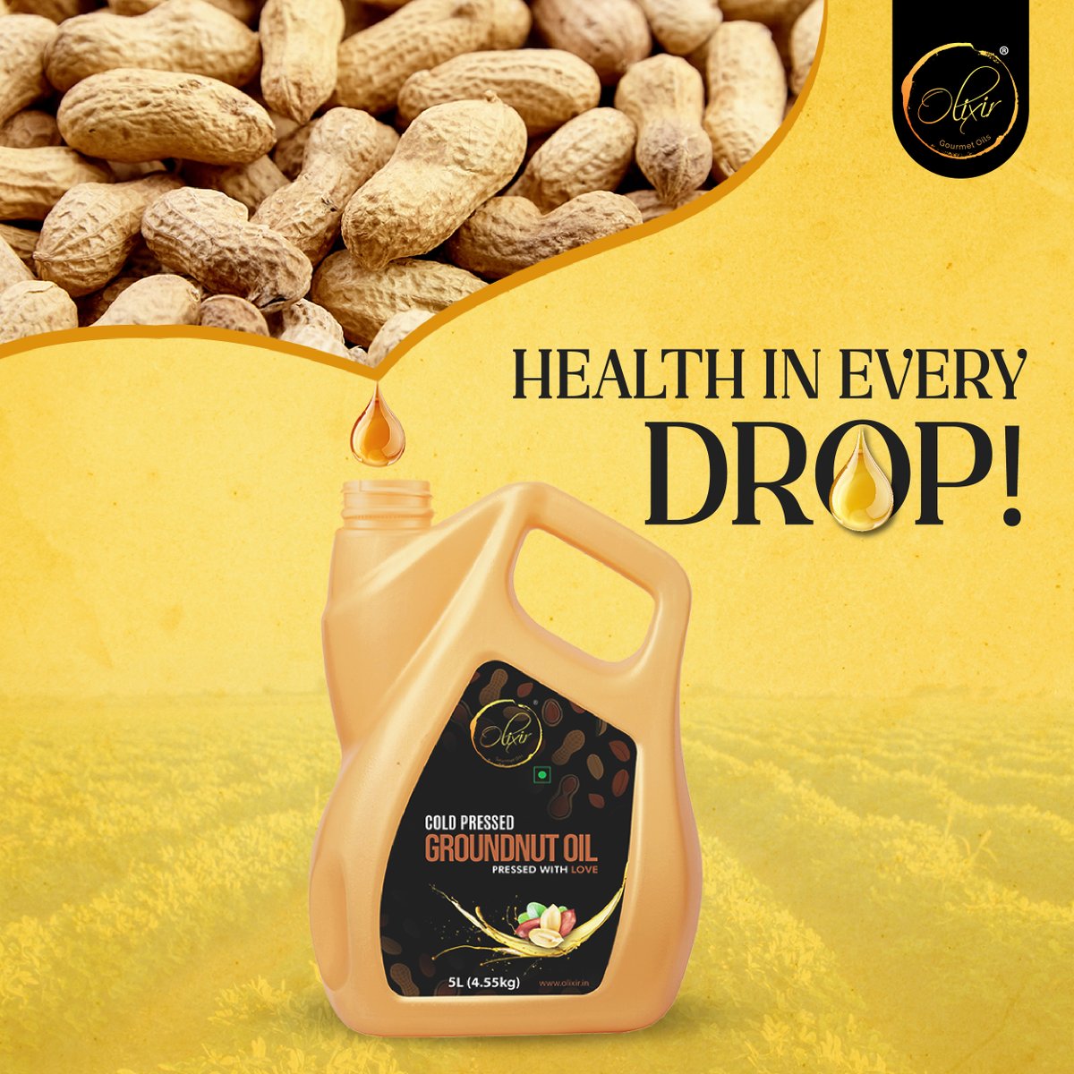 OlixirOils's tweet image. Choose health today for a better tomorrow.

#Olixir Cold Pressed Groundnut Oil, rich in Vitamin E, is crafted using ancient methods to retain natural flavor and nutrients. Free from trans fats and cholesterol, it&apos;s the perfect healthy choice for your diet.