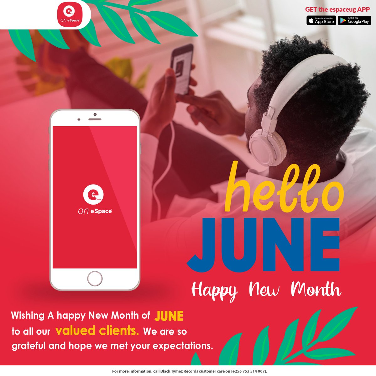 on_espaceug's tweet photo. #eSpaceUG Wishing you a happy new Month of June to our valued clients. We are so great full and hope we met your expectations. Download the @on_espaceug Mobile Application 📱 on  @GooglePlay  @AppStore https://t.co/KRin4osxyr