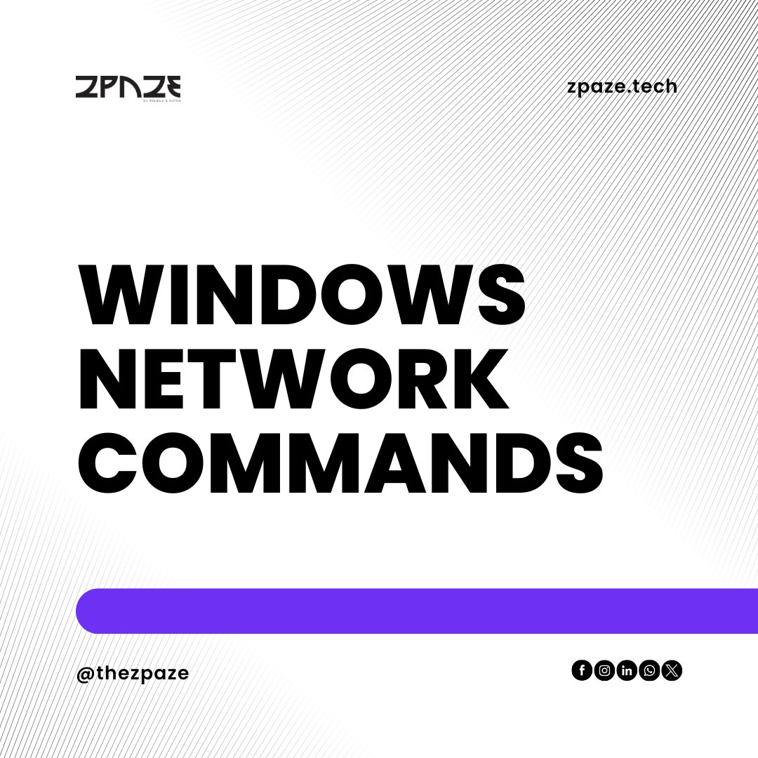 thezpaze's tweet image. 🔧 Essential Windows Network Commands for IT Professionals 🔧

Learn, Network, Grow - A space to connect

#WindowsCommands #NetworkManagement #ITPro #Troubleshooting #TechSkills #Networking #CyberSecurity #LearnNetworkGrow #ZPAZE #TechCommunity