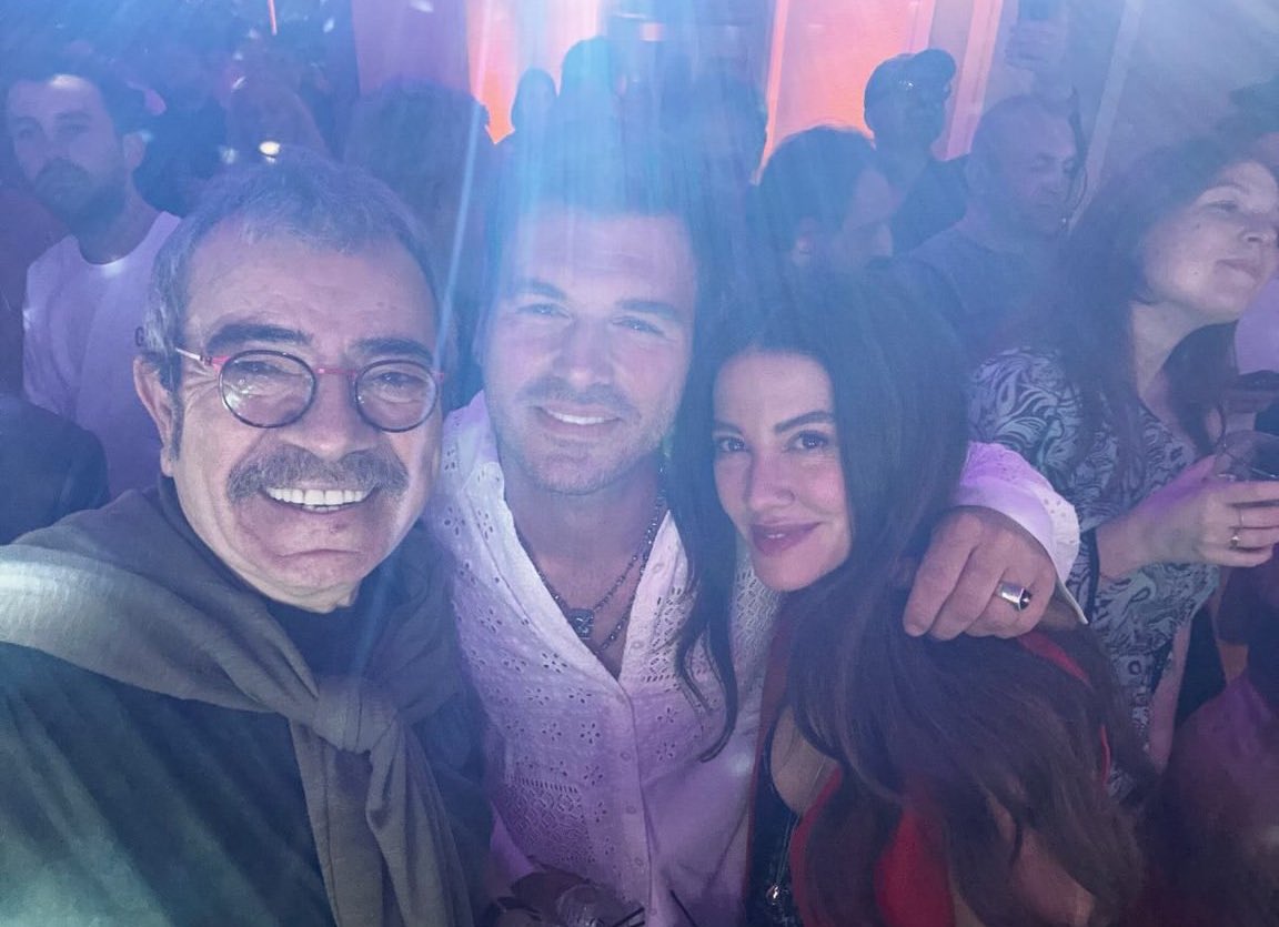 Kıvanç Tatlıtuğ, eşi Başak Dizer Tatlıtuğ ve Selçuk Yöntem, Kenan Doğulu’nun doğum günü partisinden via selcukyontem instagram story.