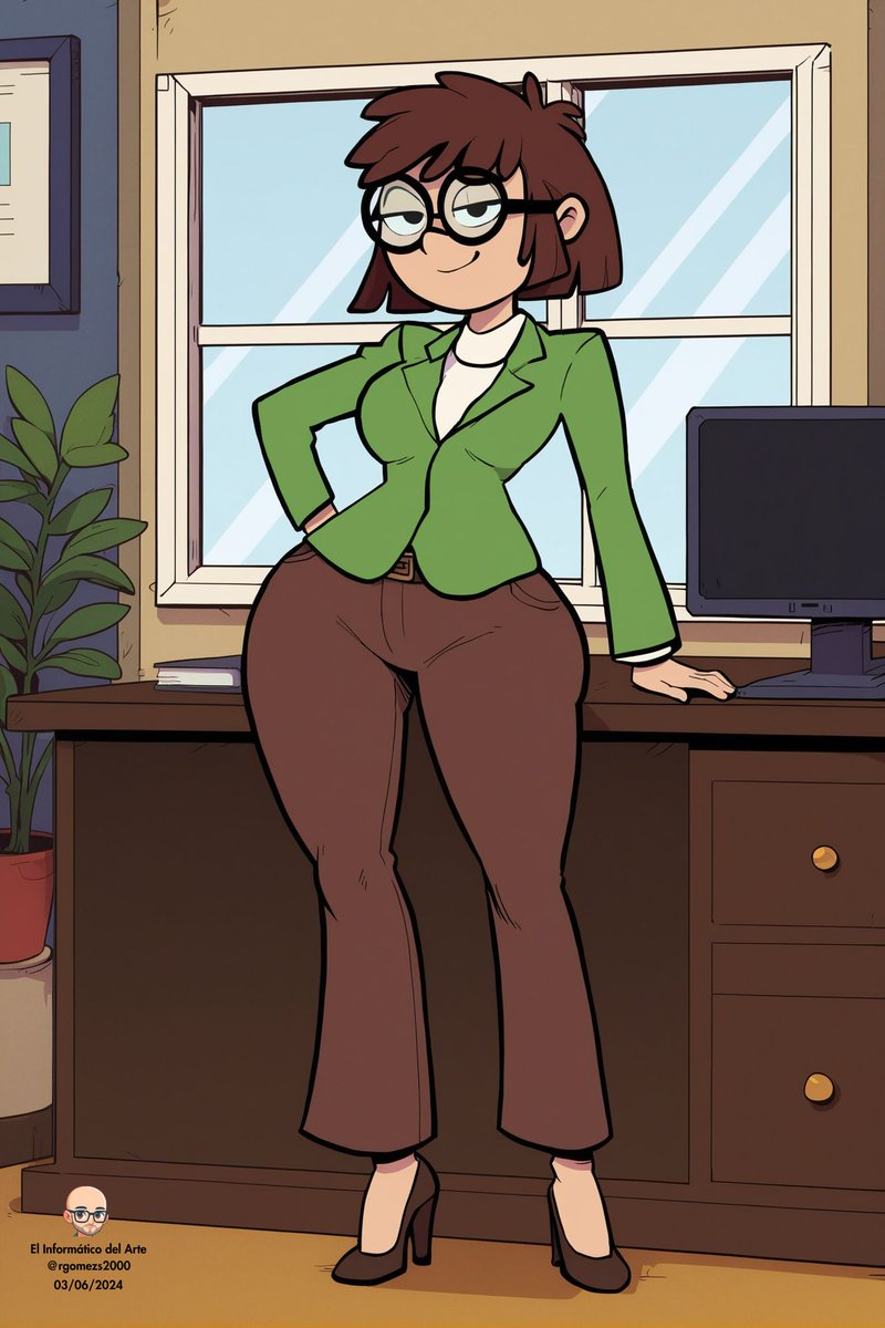 rgomezs2010's tweet photo. Lisa Loud en su oficina trabajando en sus proyectos.
Lisa Loud in her office working on her projects.
#TheLoudHouse #tlh #LisaLoud #waifu #scientificgirl #24yo #AI #fanart #officelady #office https://t.co/Ffe4z5BFPK