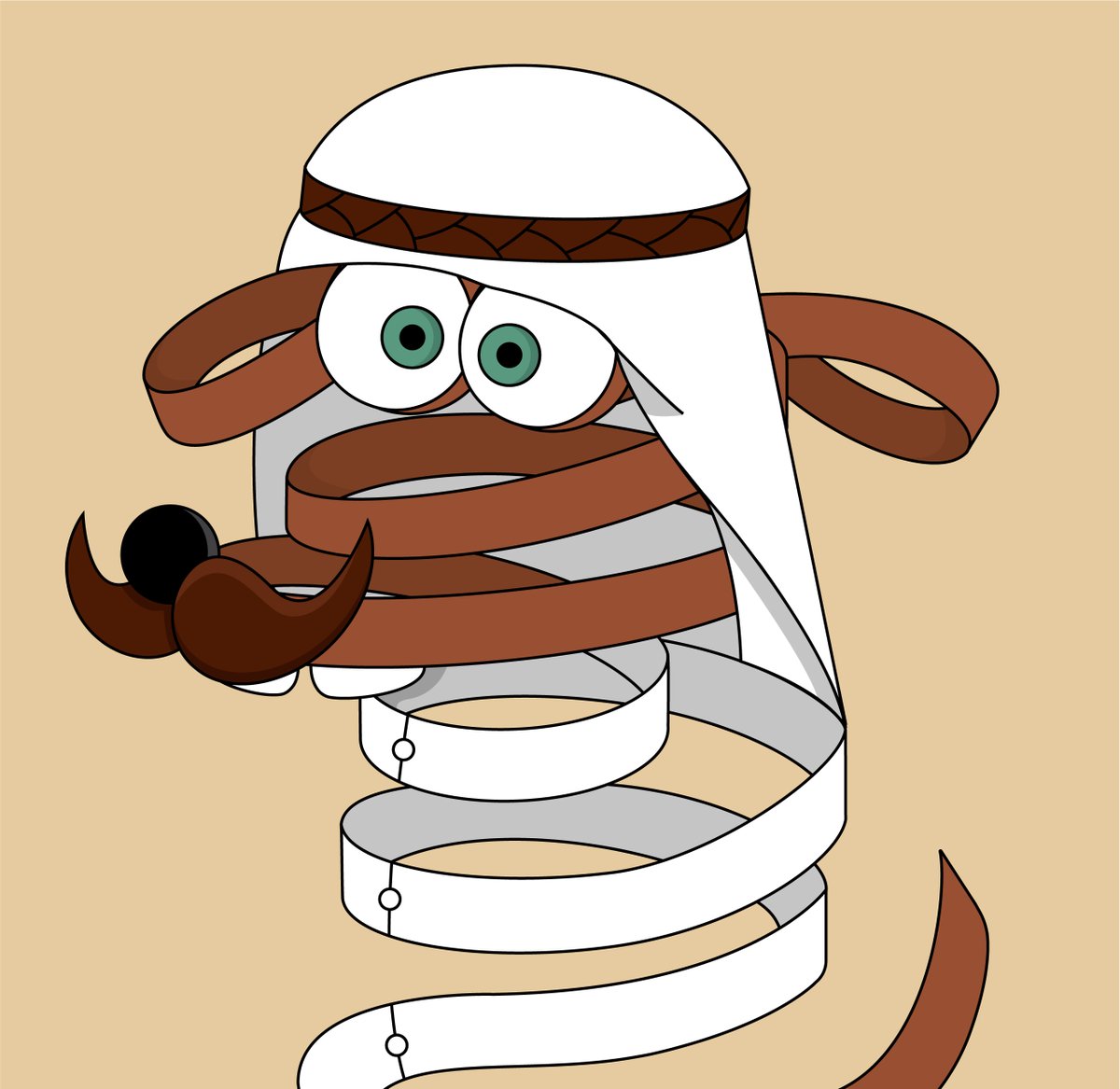 RollDogsHouse's tweet photo. Roll-Dog #46 🐶     
 "Arab Roll-Dog" 🇦🇪
#nft #nftart #nftcommunity #rolldogs https://t.co/CokqdCGHAg