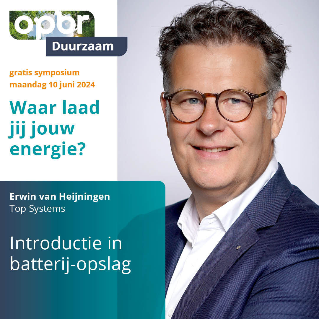 Zonnepanelen heb je al, maar is batterij-opslag ook iets voor jou?

Maandagavond 10 juni vertelt Erwin van Heijningen van Top Systems over de wereld van batterijen. Wat kan er al? En wat gaat de toekomst brengen?

Meld je aan voor het symposium op: bit.ly/4aAfnq9