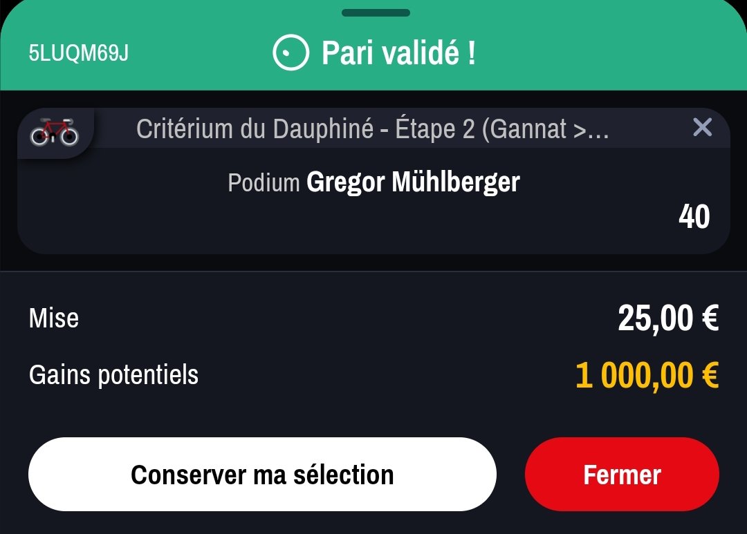 Thomas_Cycling's tweet photo. 🎁 50€ À GAGNER

➡️Si Gregor Mühlberger fait podium aujourd'hui je donnerais 50€ à une personne d'entre vous parmi les likes et RT 

➡️Conditions Like, RT &amp; follow @KalashCycleTips 

🎁300€ cash offerts à l'inscription en passant via mon lien ⤵️

https://t.co/qjWDGB8QmO https://t.co/LPtDneLt5M