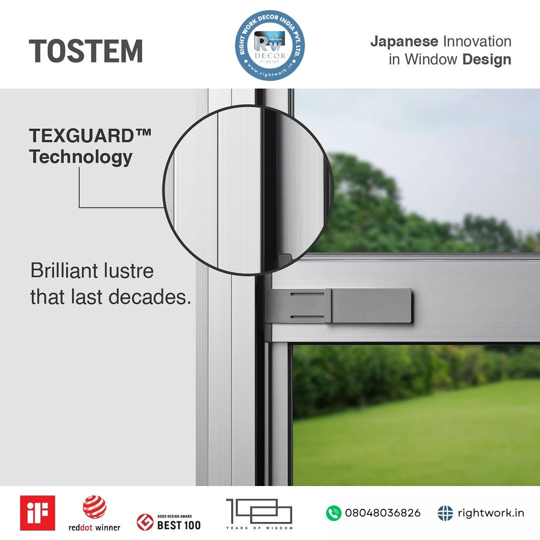 RightWorkDecor's tweet image. TOSTEM Windows: Lasting Brilliance with TEXGUARD Technology

Experience the enduring beauty of TOSTEM Windows with TEXGUARD Technology, designed to preserve their brilliant color gloss for over 40 years. 

#TOSTEM #TOSTEMIndia #TOSTEMWindows #Windows #Lifestyle #Doors