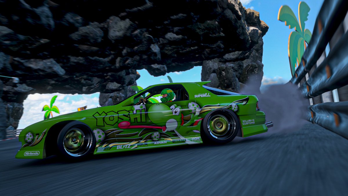 TarryJupiter471's tweet image. My first eventlab in FH5. A recreation of Yoshi circuit inspired by the Double Dash and Mariokart 8 versions. You can also grab one of my Yoshi wraps for some recommended cars. #ForzaHorizon5 #ForzaShare #Eventlab 

Map codes:
Day - 566 848 620
Night - 236 557 256

1/2